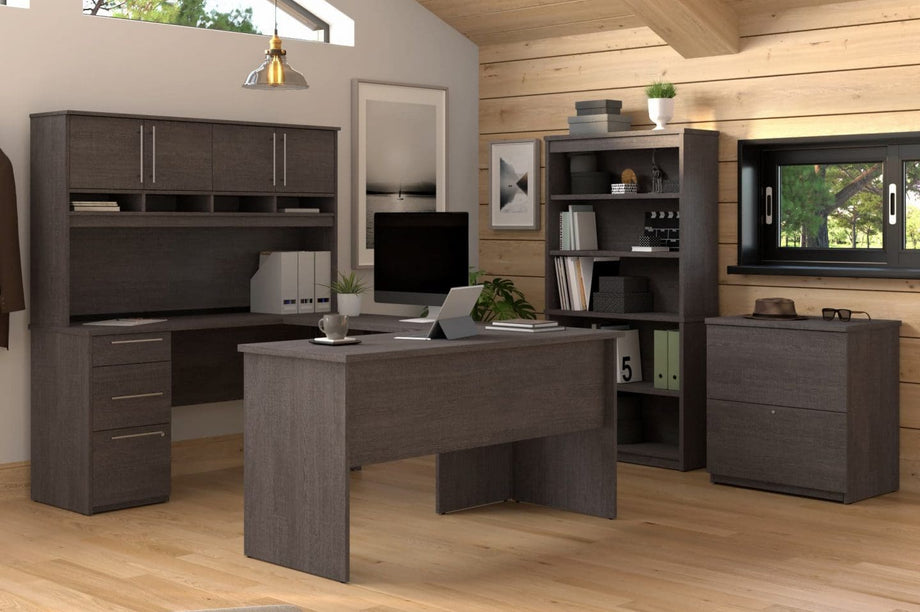 Gardez votre espace de travail organisé avec des classeurs, des bibliothèques et d'autres éléments essentiels de rangement de bureau