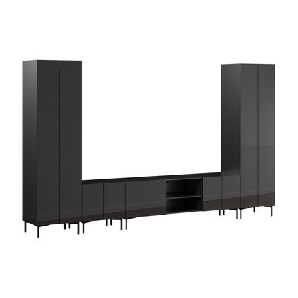 141W Modular Entertainment Center with Tall Cabinets
