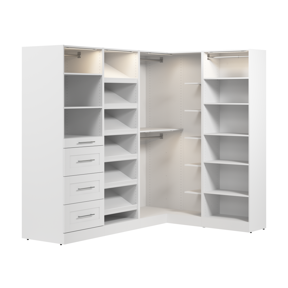 Modular L-Shaped Closet Organizer