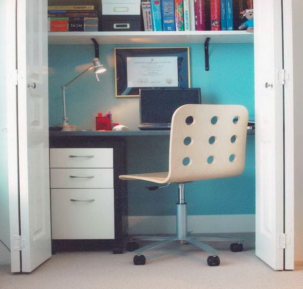 office in a closet