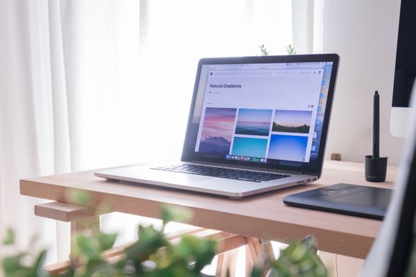 Computer on desk