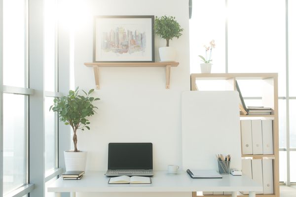 Computer on desk