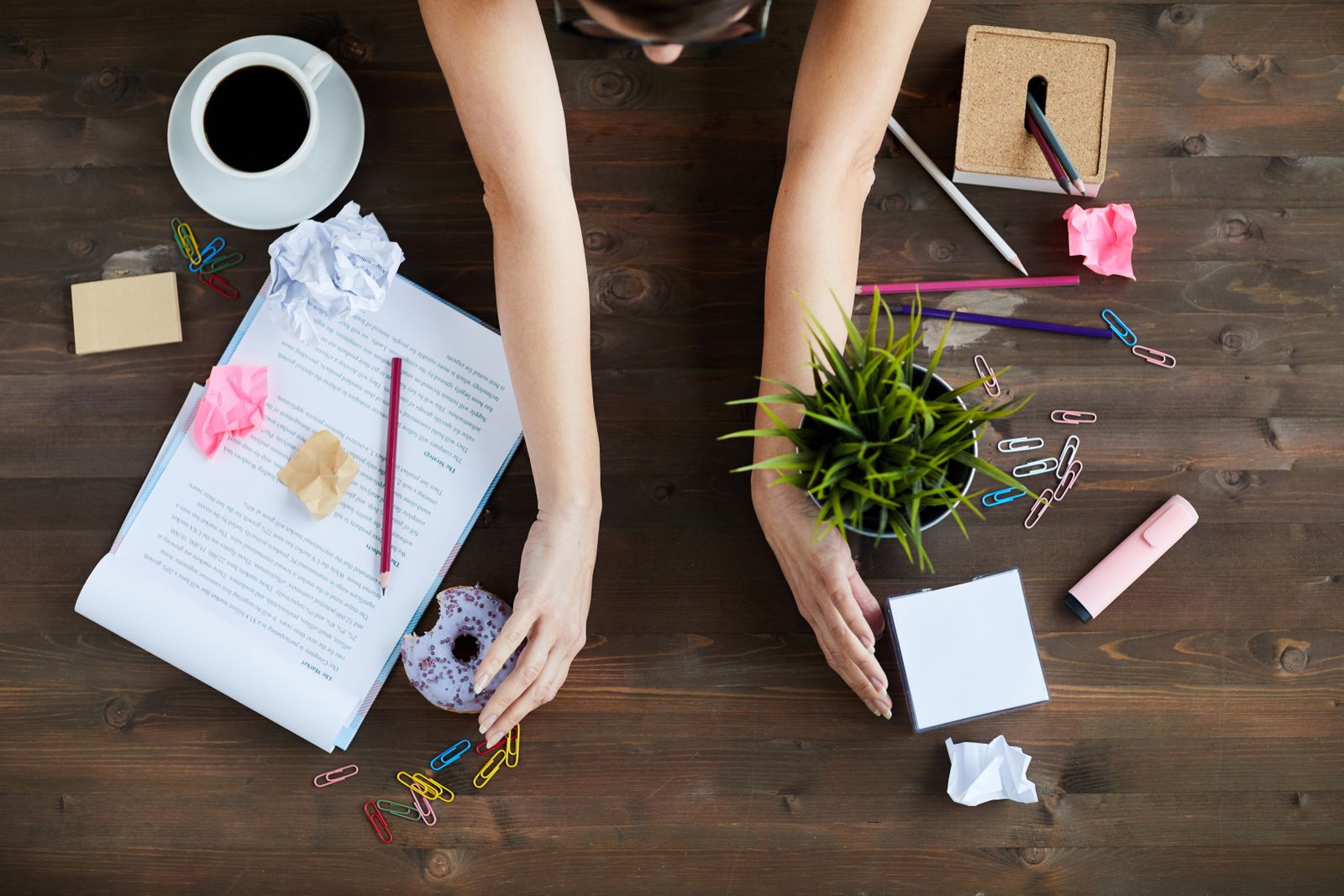 Clearing home office desk