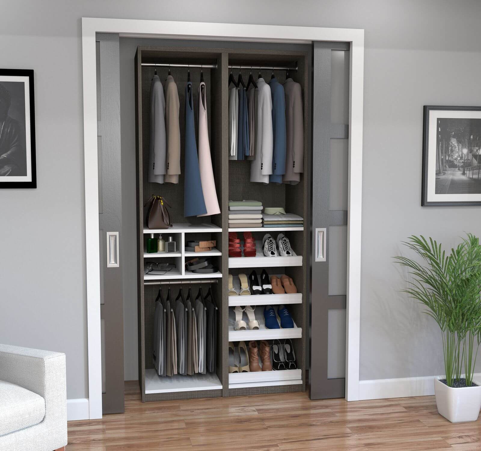 Bestar's space-saving closet organizer