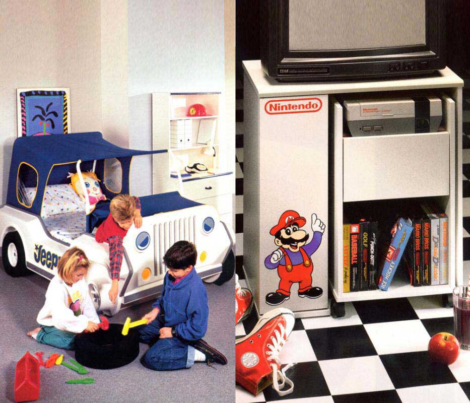 bestar car bed and nintendo furniture