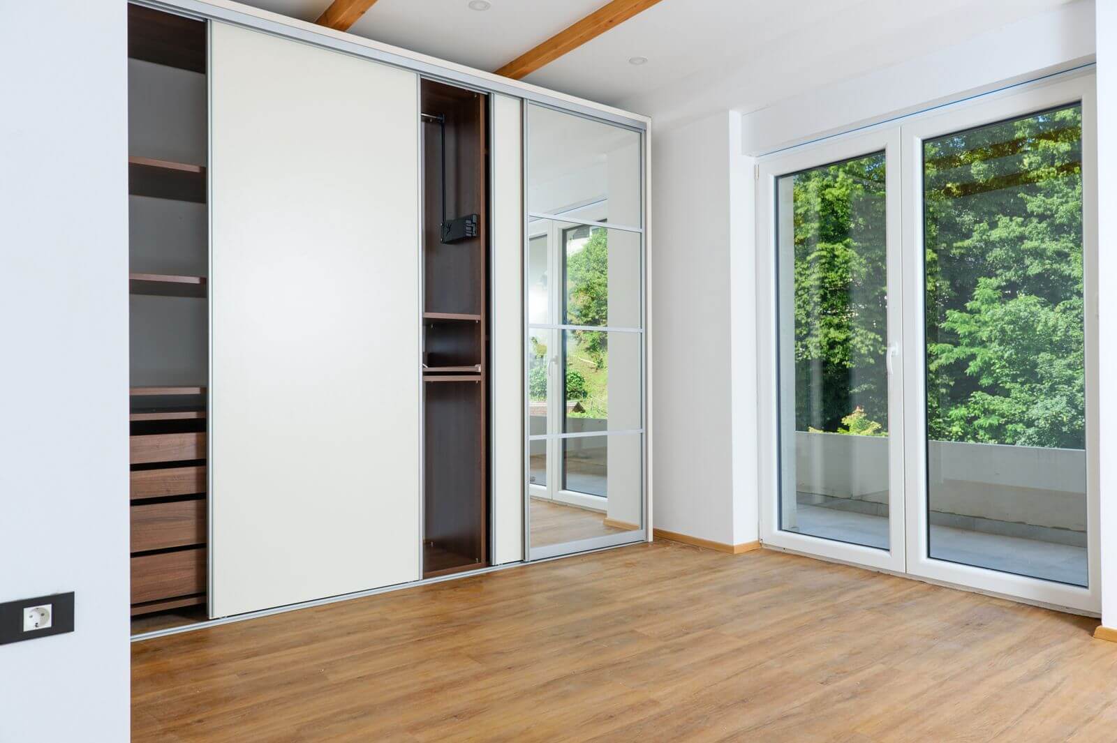 Empty closet in an apartment