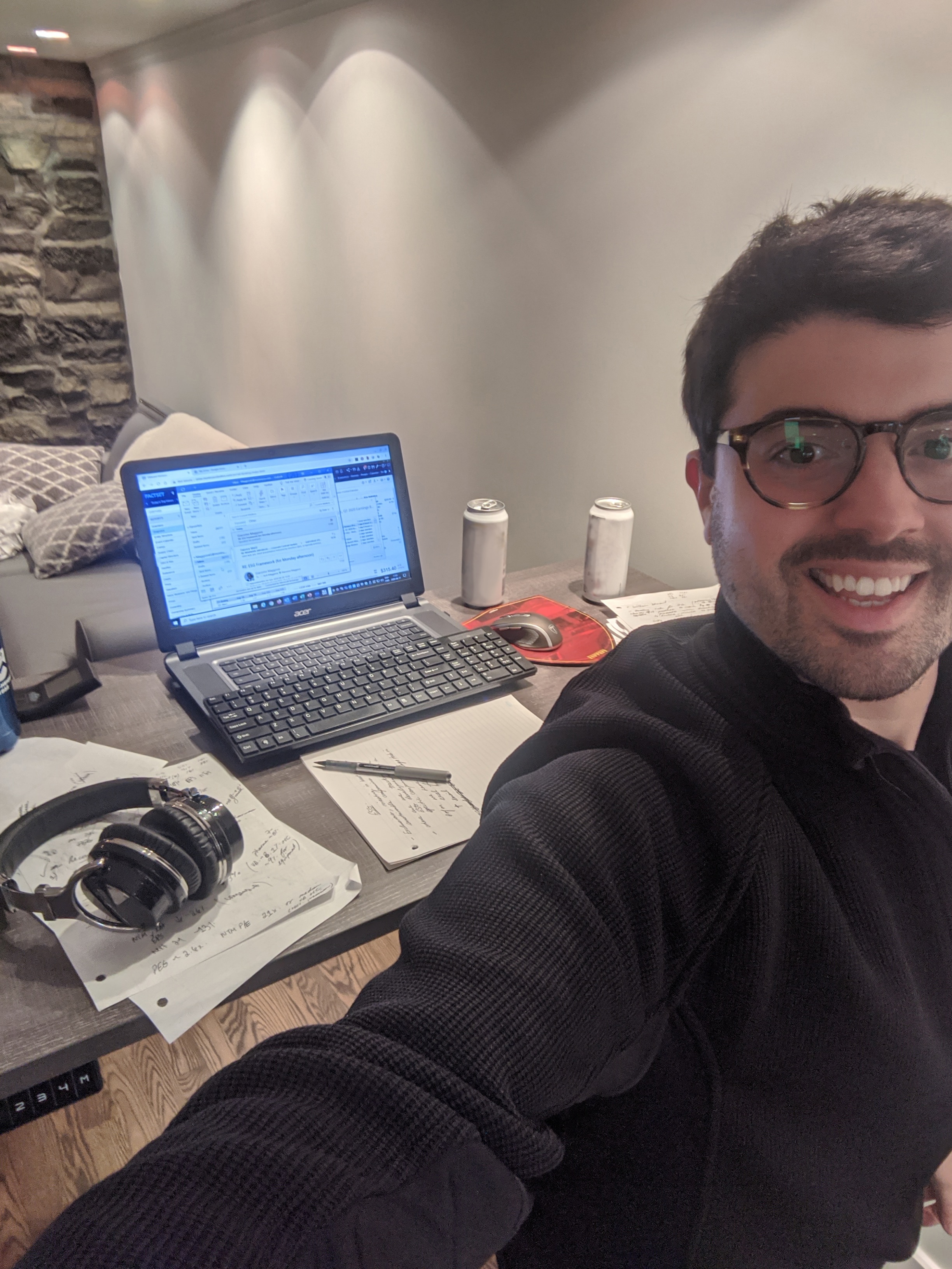 Man working on Standing Desk