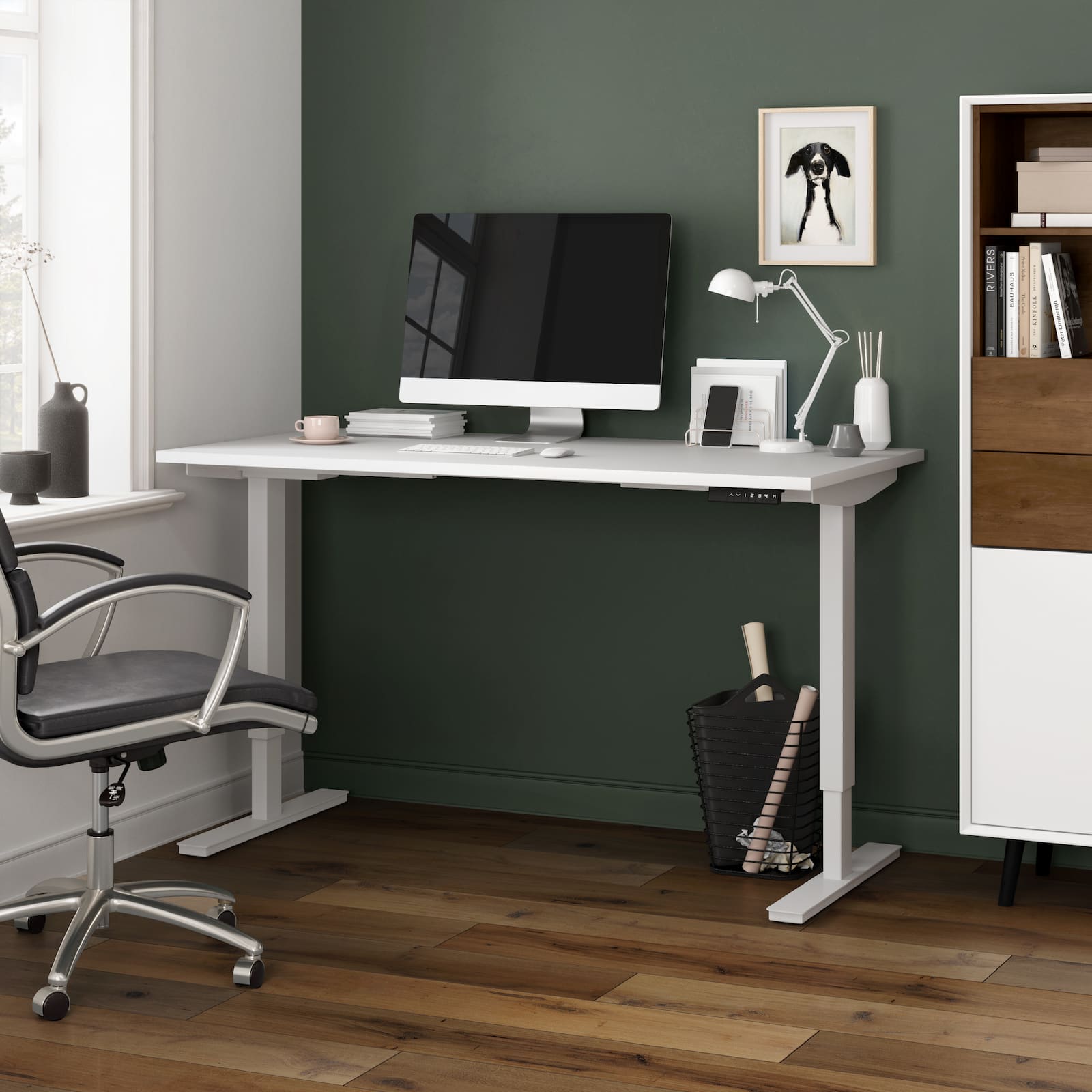 adjustable desk canada green wall