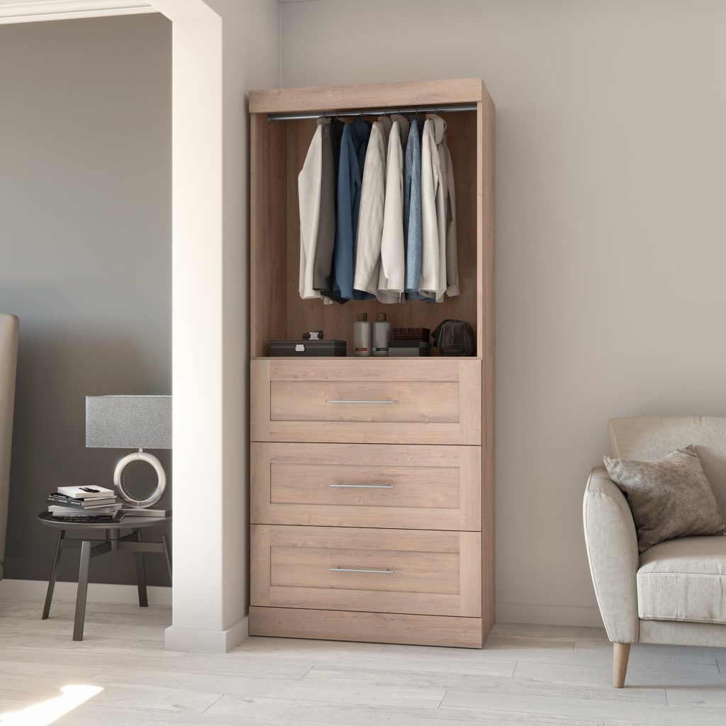 Bestar Beige Closet Organizer