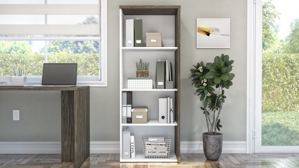 Bestar white bookcase