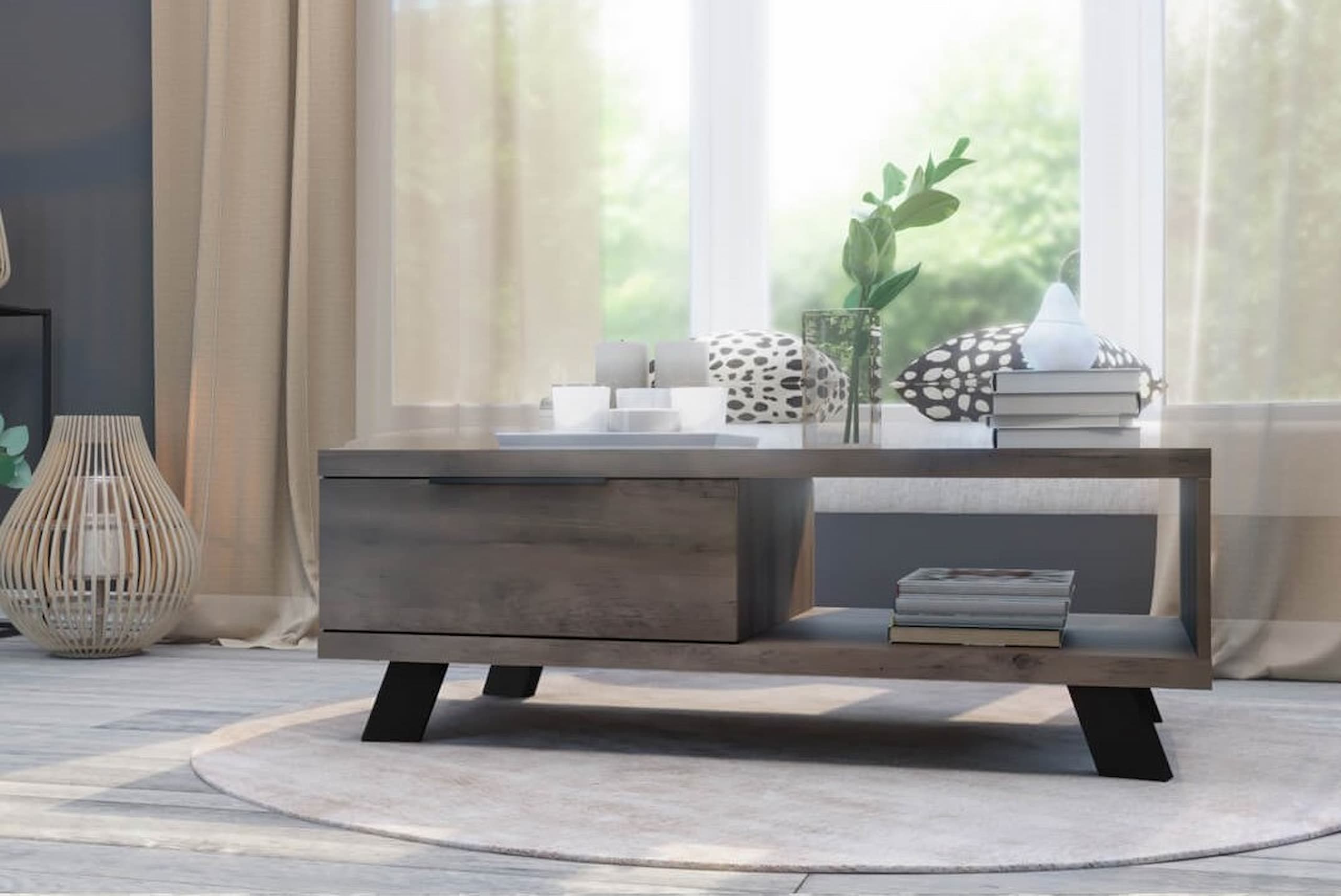 Modern rustic coffee table