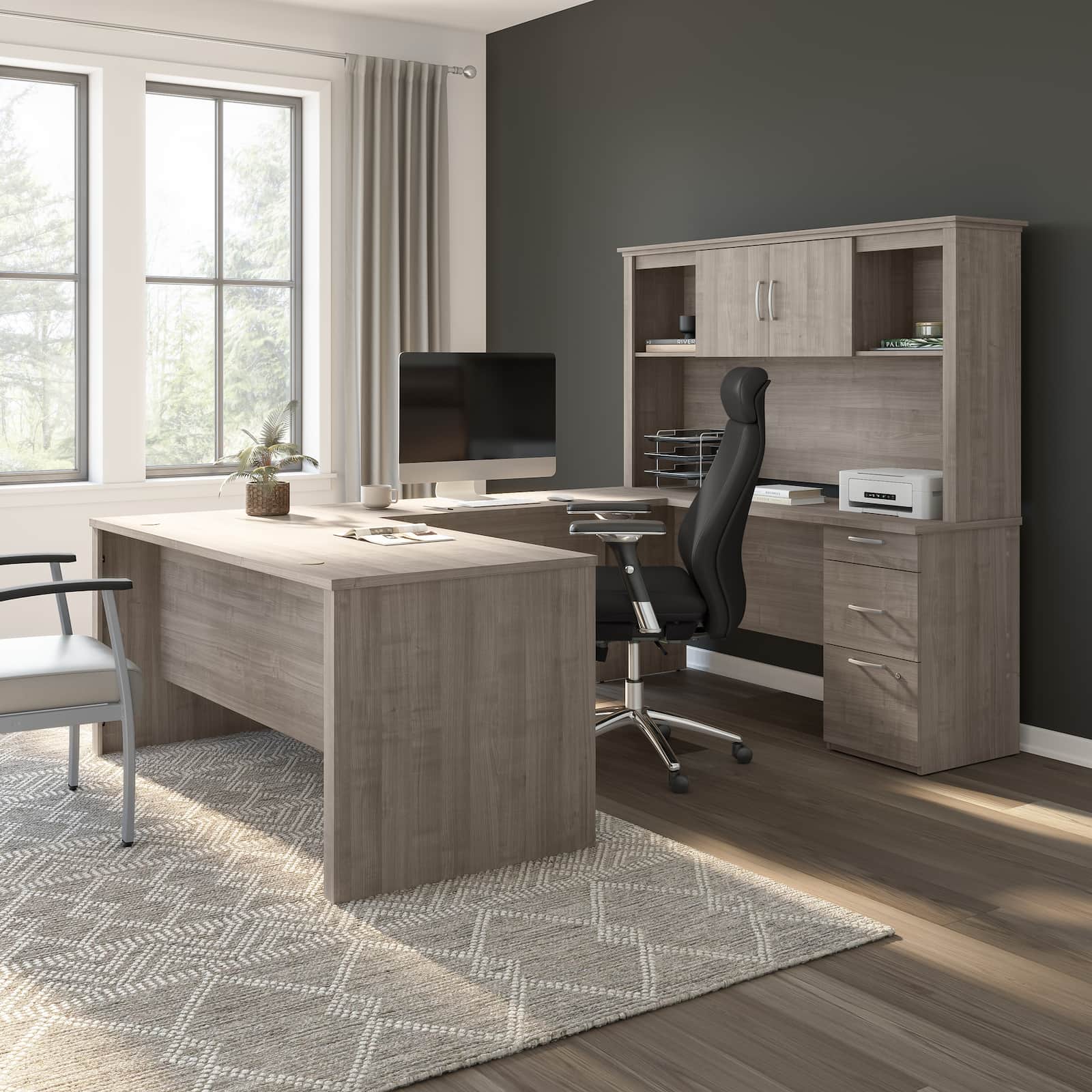 Logan Collection U-Shaped Desk in Home Office