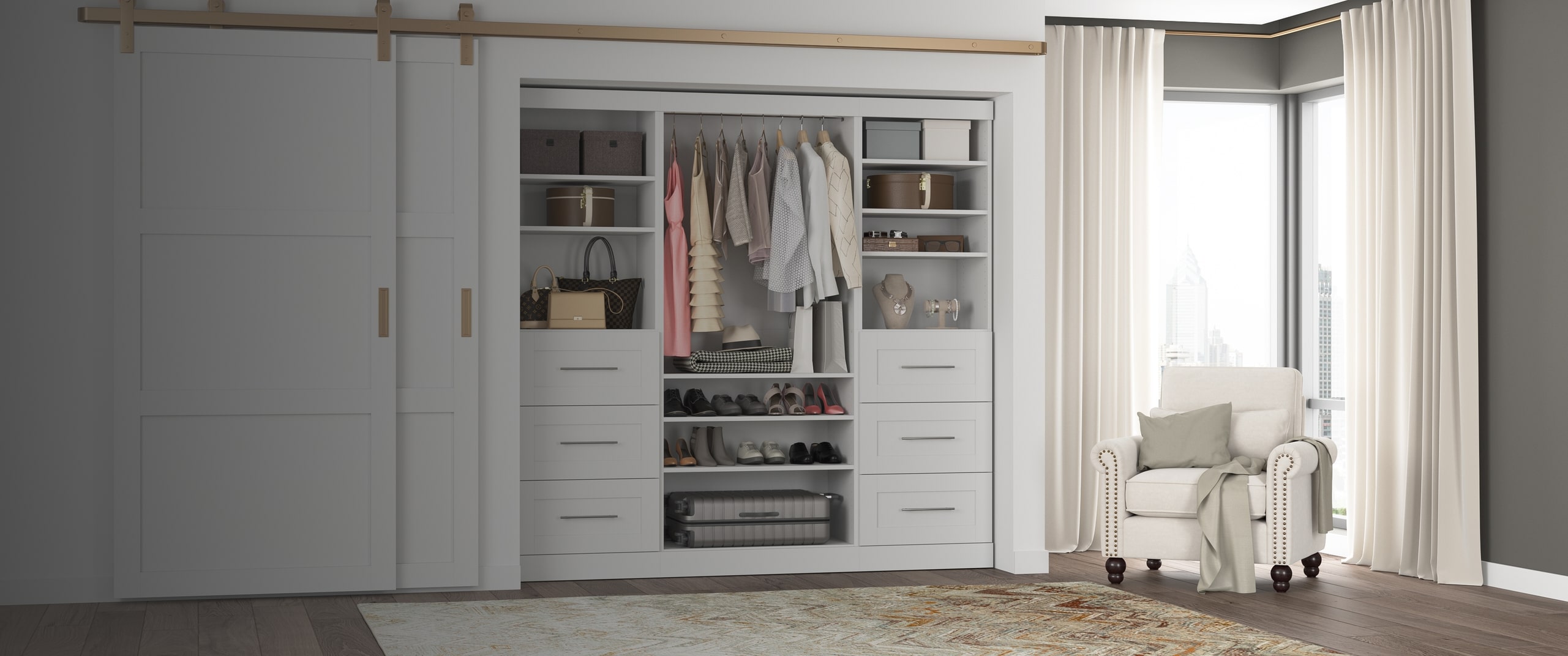 PUR Closet in White - reversed image - closet event