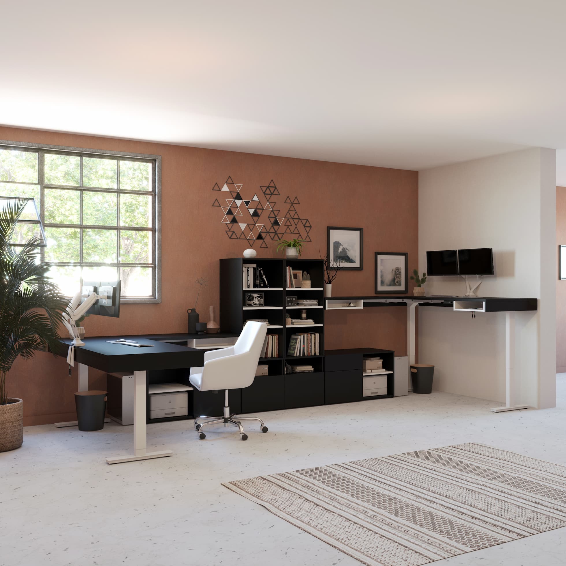 Adjustable standing desks great office layout