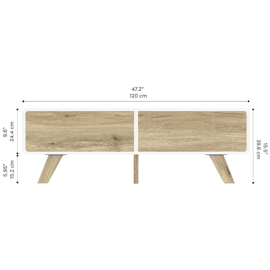 UV White & Sandy Brown Oak