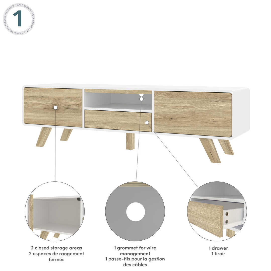 UV White & Sandy Brown Oak