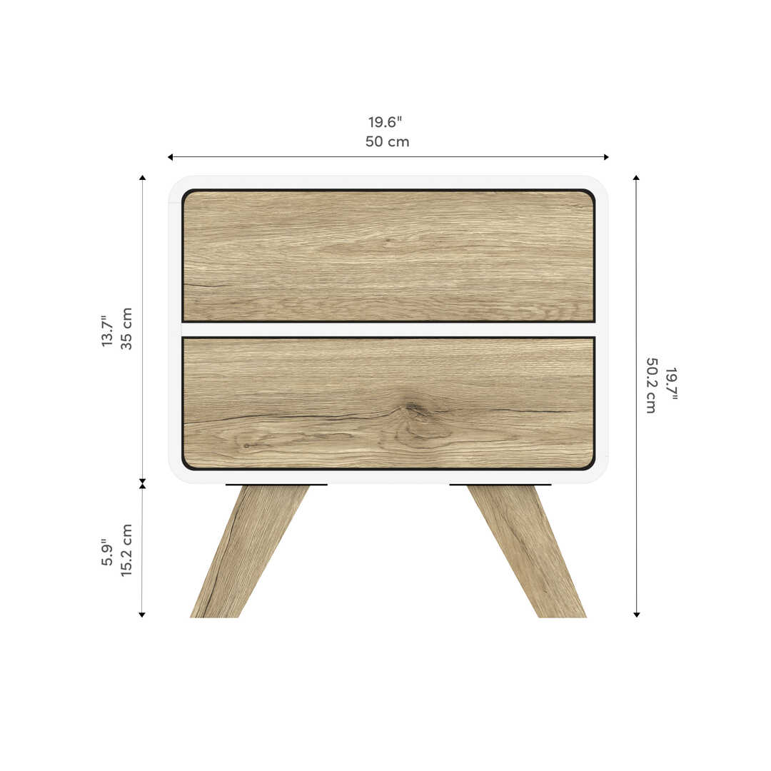 UV White & Sandy Brown Oak