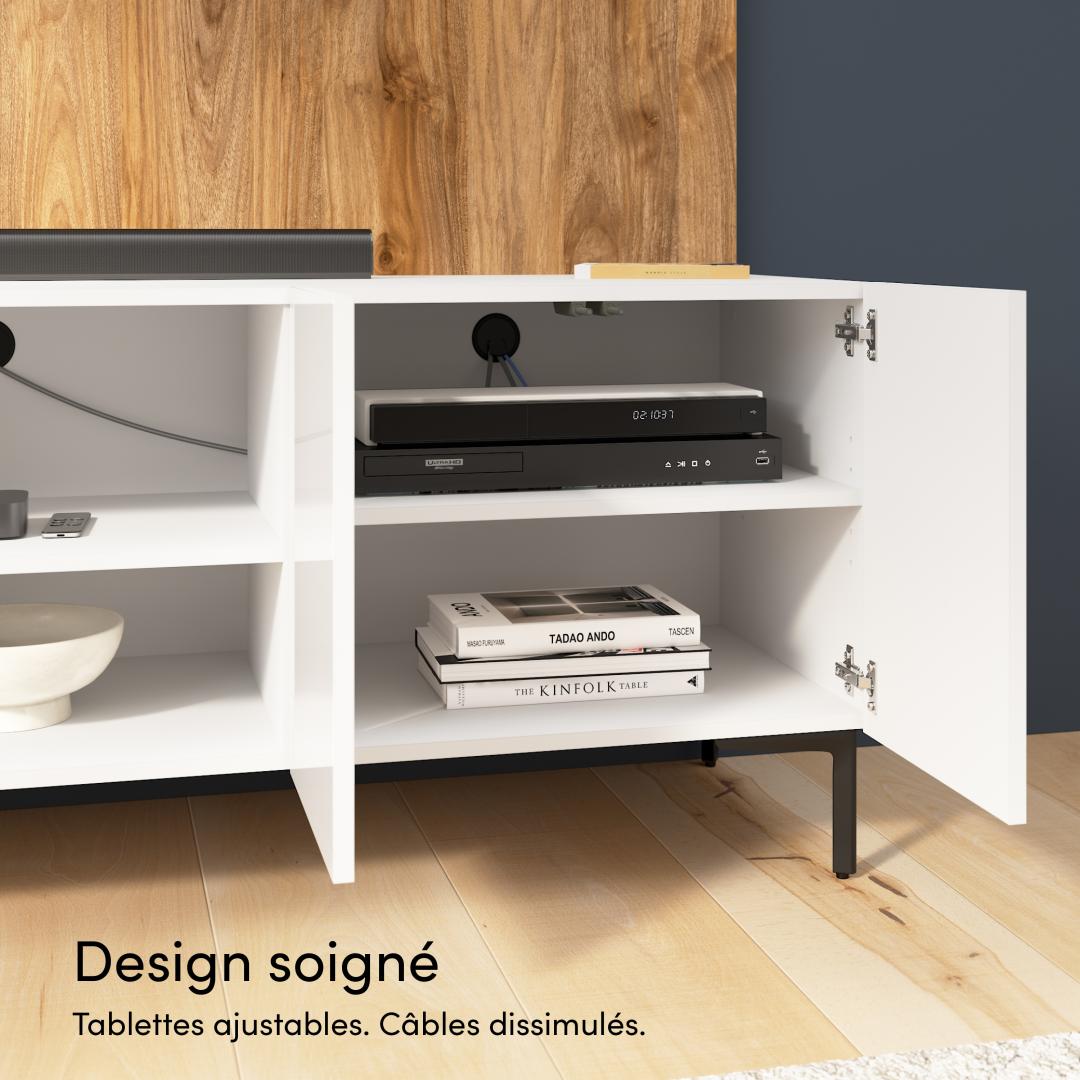 blanc lustre et noyer frais