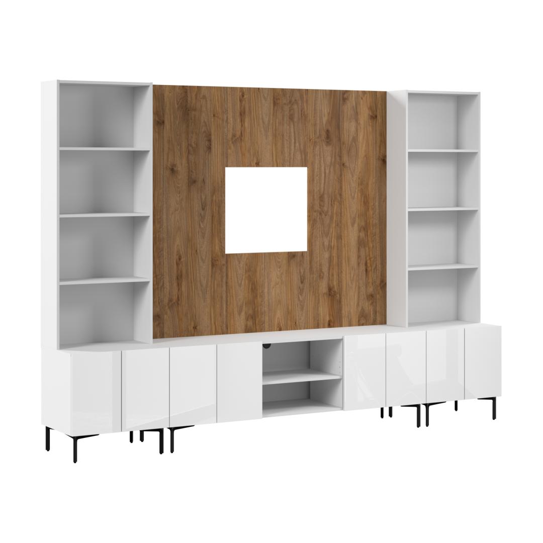 blanc lustre et noyer frais