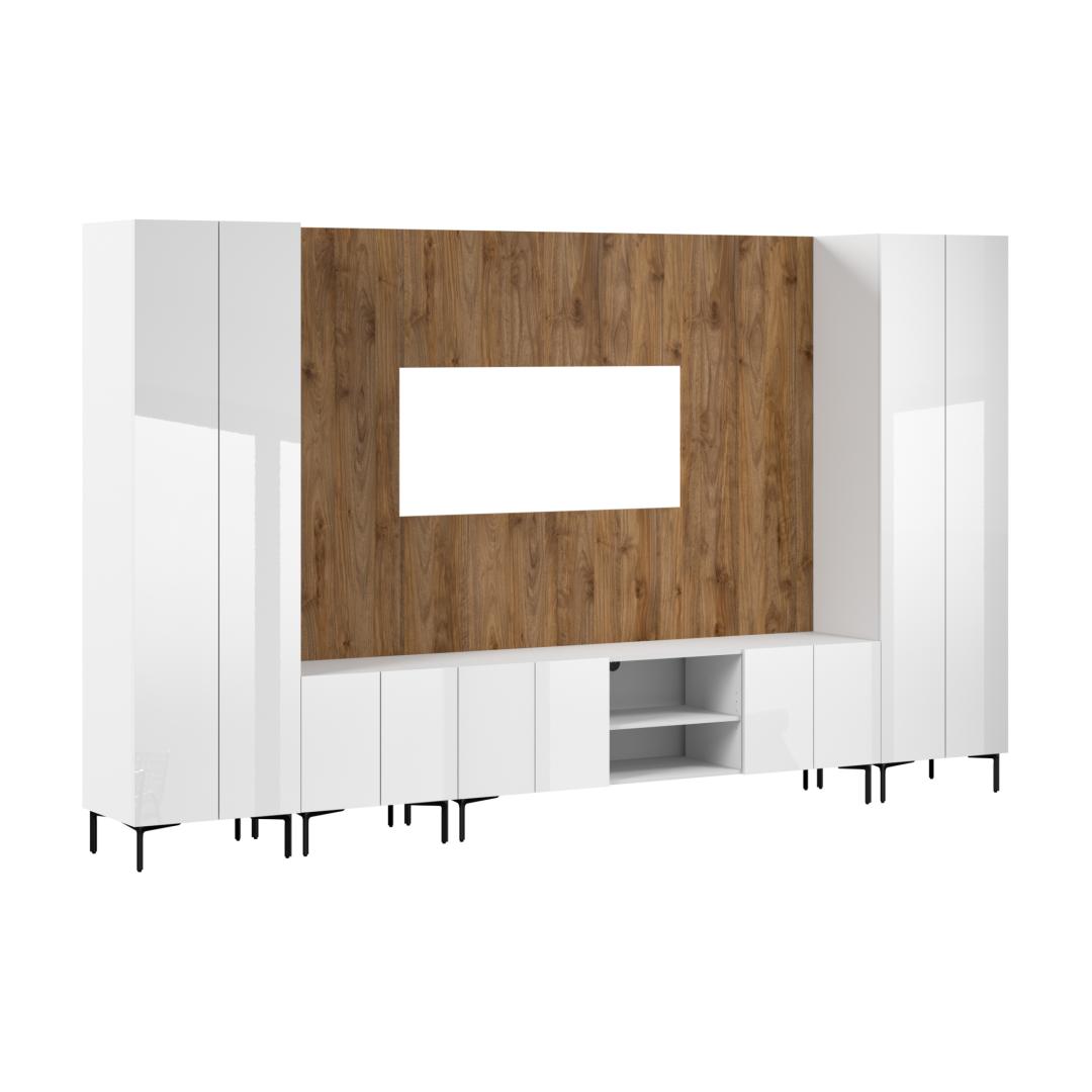 blanc lustre et noyer frais