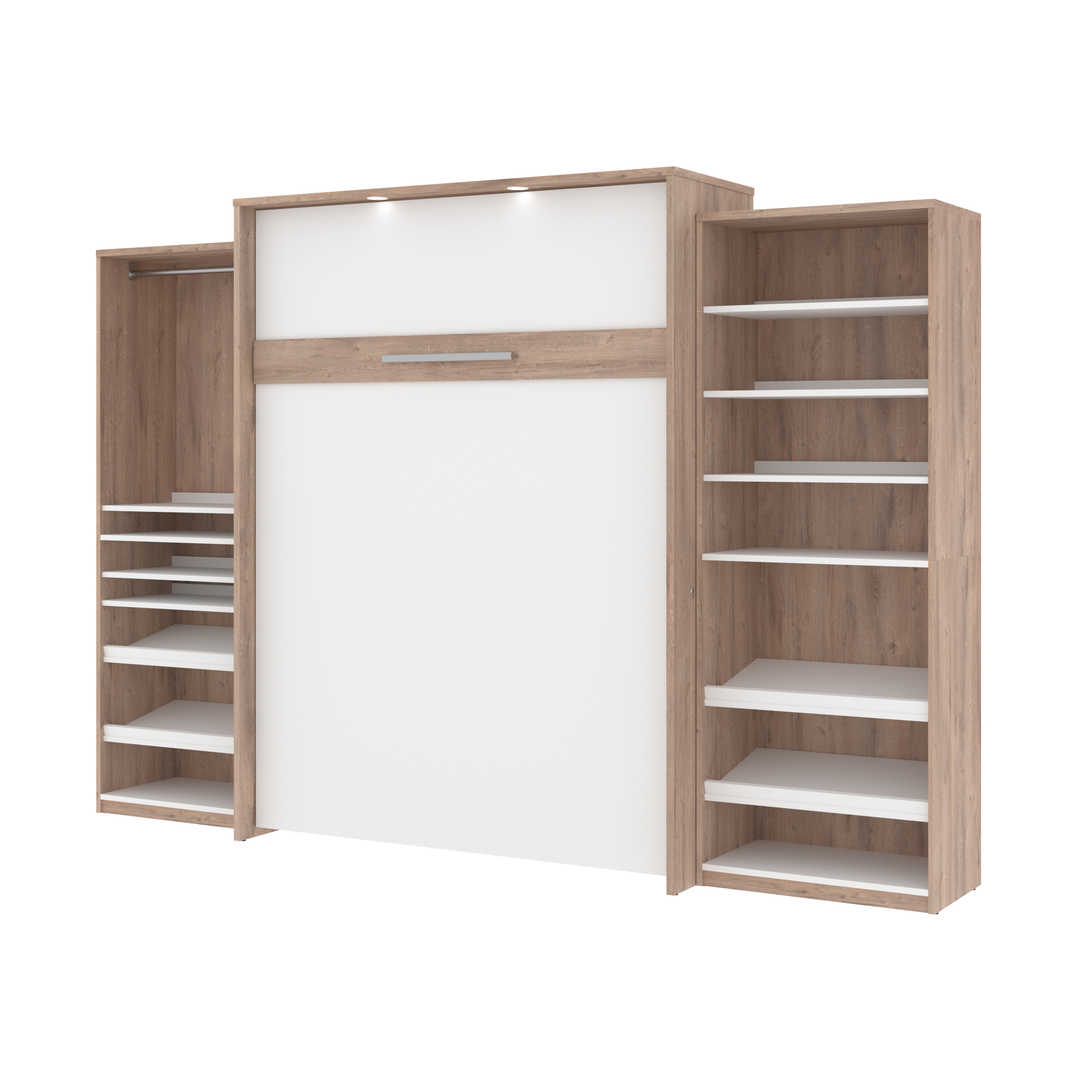 Grand lit escamotable avec 2 organisateurs de garde-robe (125L)