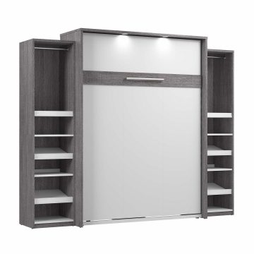 Grand lit escamotable (queen) avec 2 unités de rangement (104L)