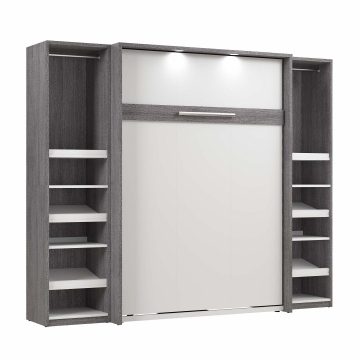 Lit escamotable deux places (double) avec 2 étagères étroites (98L)
