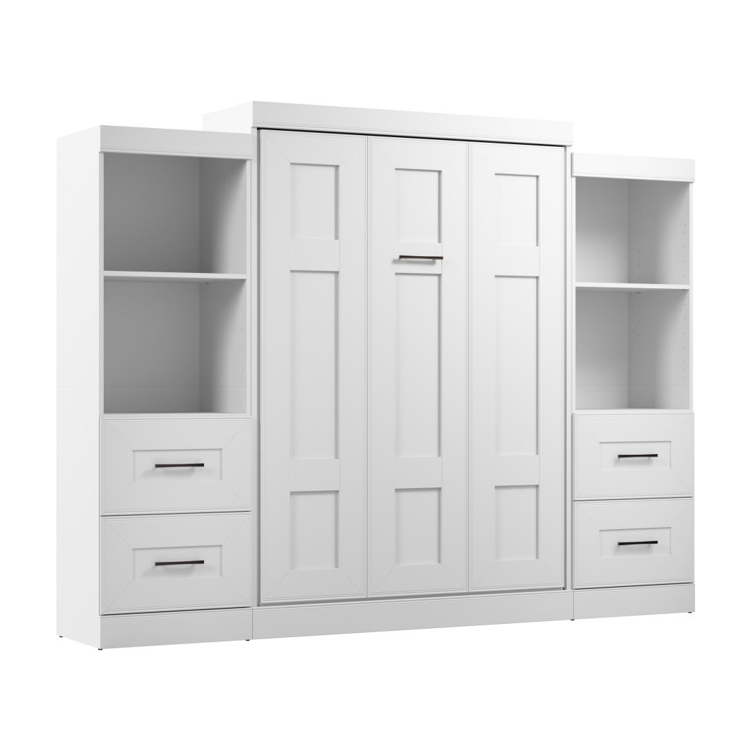 Full Murphy Bed and Closet Organizers with Drawers (110W)