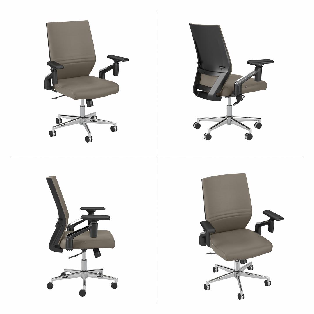 Washed Gray Leather