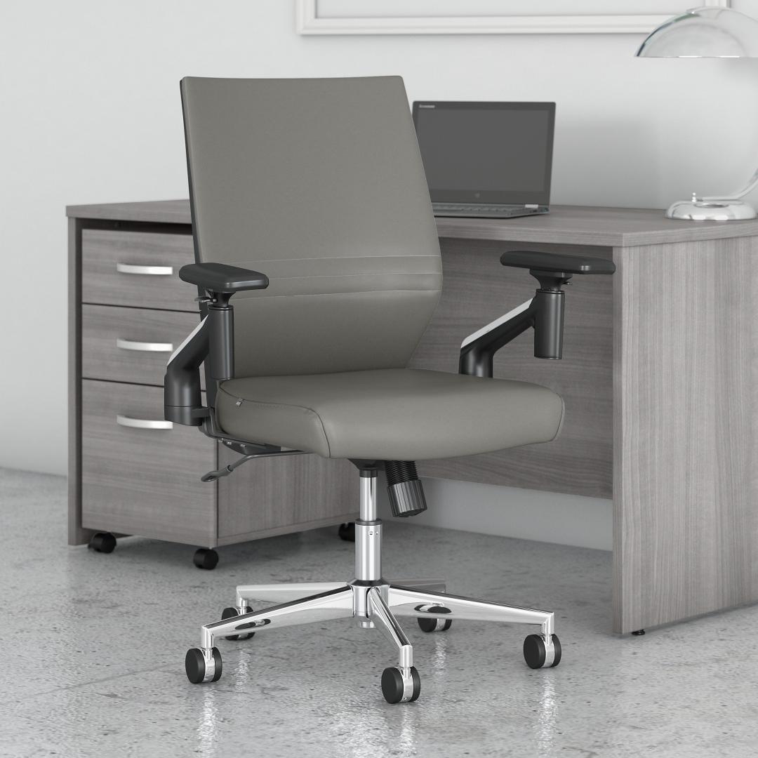 Dark Gray Leather