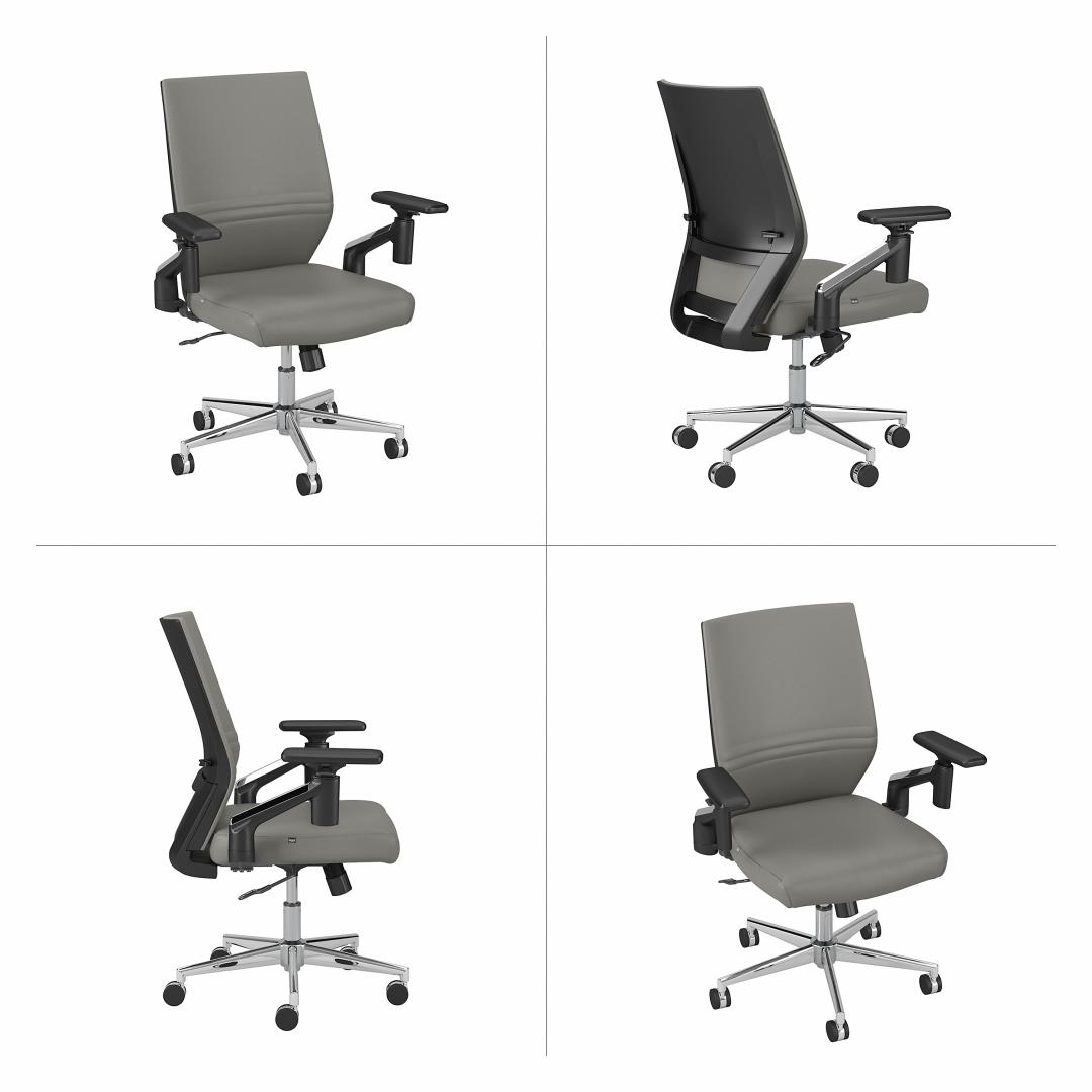 Dark Gray Leather