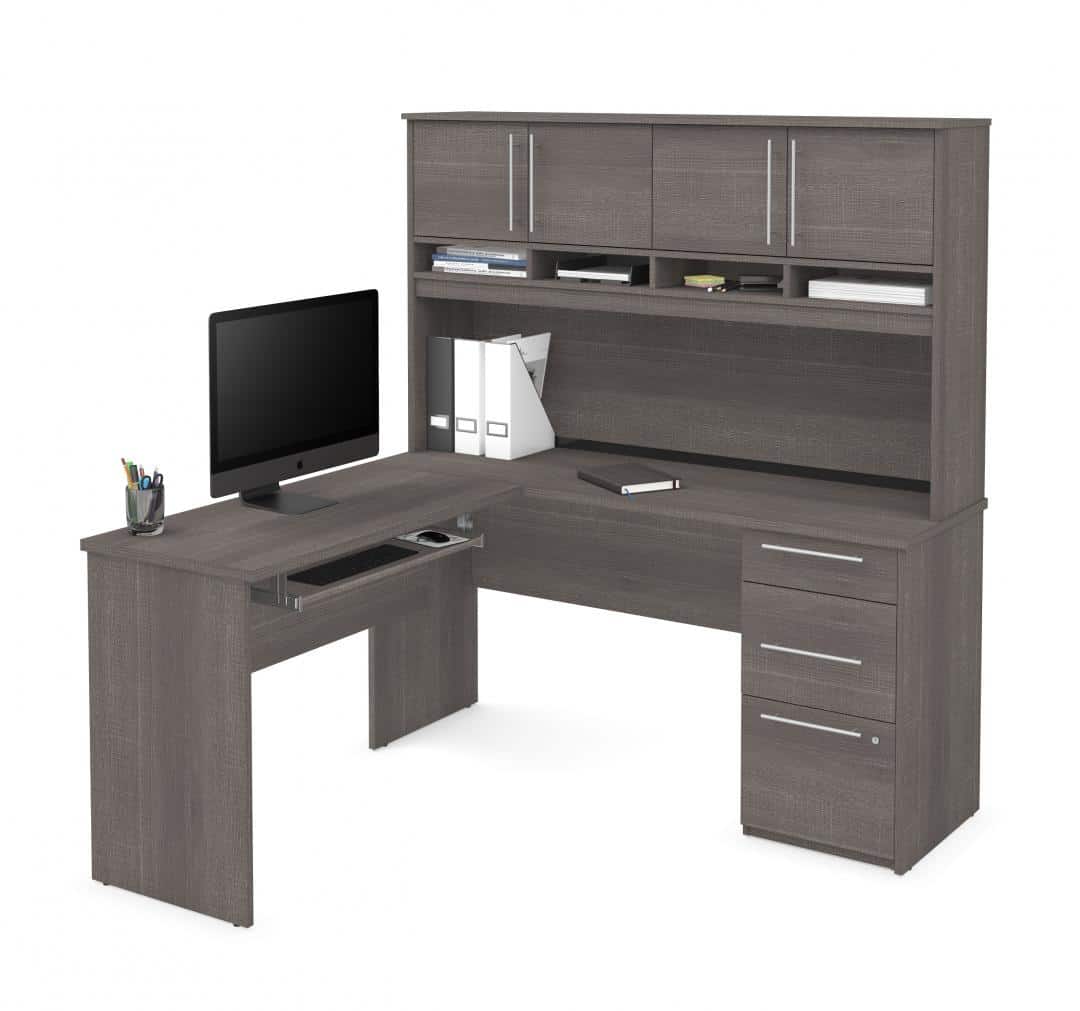 Bureau en L 60L avec huche