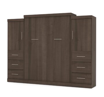 Grand lit escamotable (queen) et 2 unités de rangement avec tiroirs (115L)