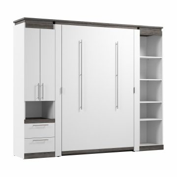 Lit escamotable deux places (double) avec solutions de rangement étroites (99L)