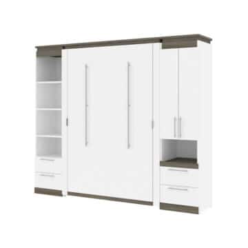 Lit escamotable deux places (double) et solutions de rangement étroites avec tiroirs (99L)