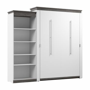 Grand lit escamotable (queen) avec étagère (95L)