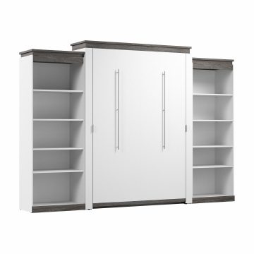 Grand lit escamotable (queen) avec 2 étagères (125L)