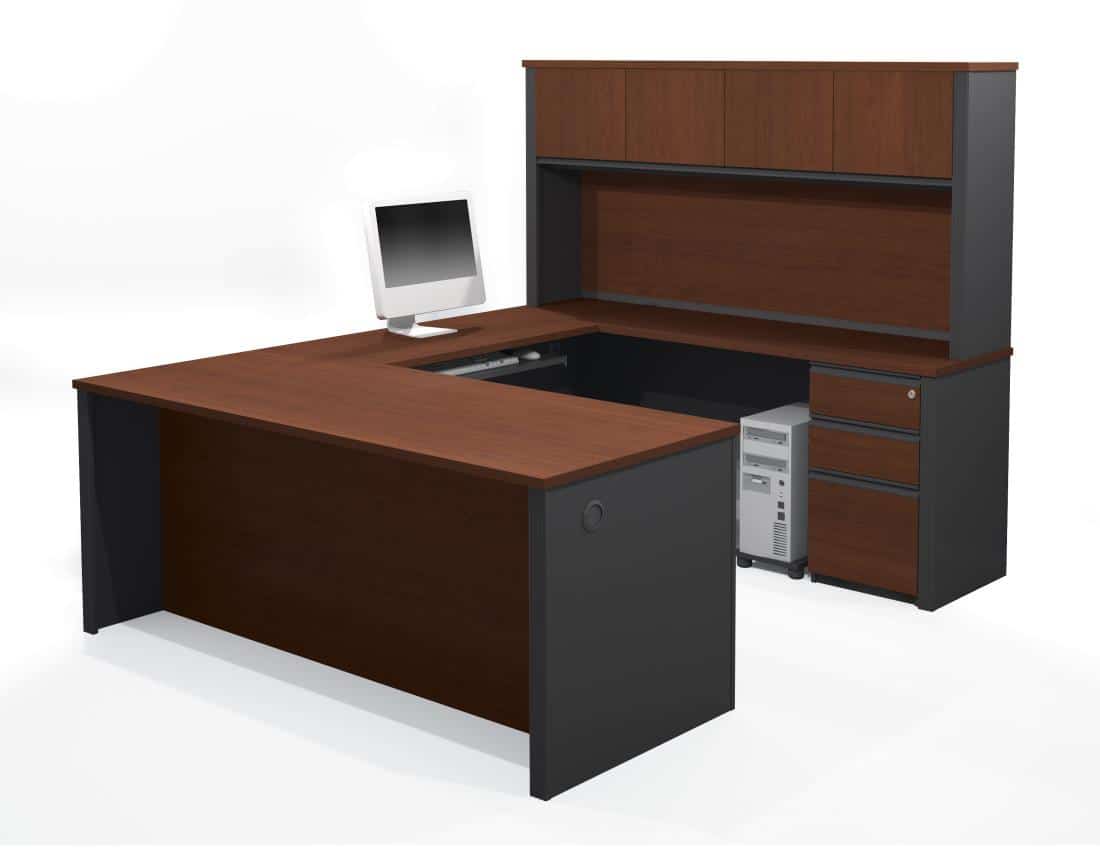 Prestige U Or L Shaped Desk With Hutch And Two Assembled