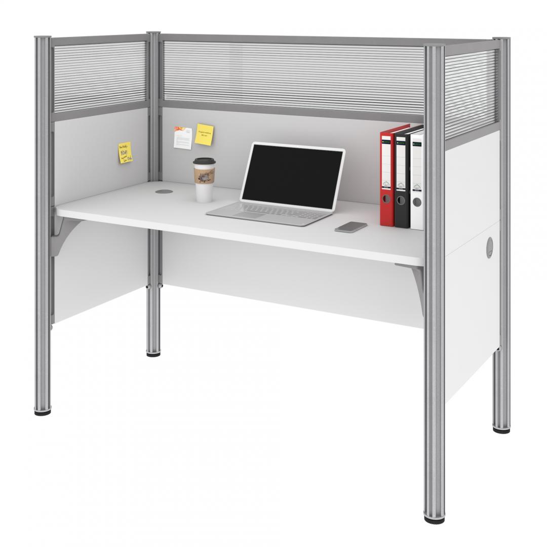 Pro-Biz 63W Single Office Cubicle with High Privacy Panels | Bestar