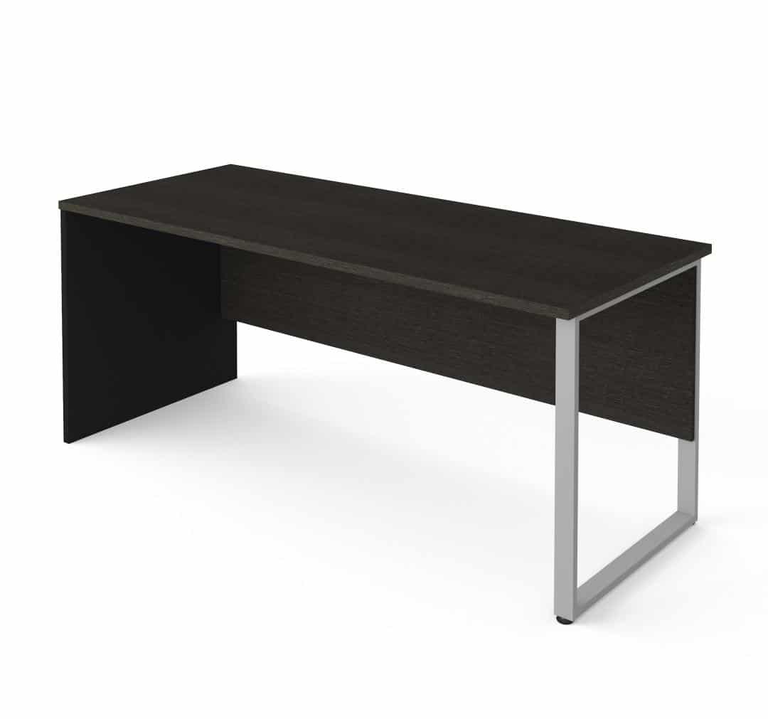 Table de bureau 72L avec patte de métal rectangulaire