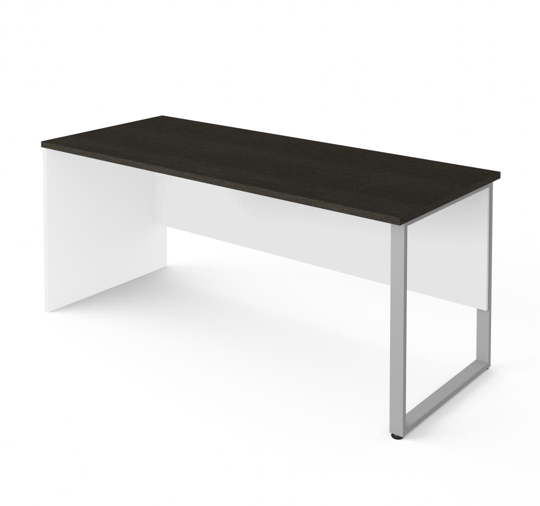 72W Table Desk with Rectangular Metal Leg