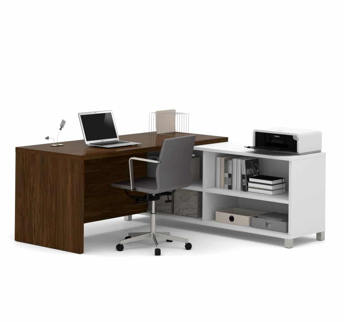 72W L-Shaped Computer Desk