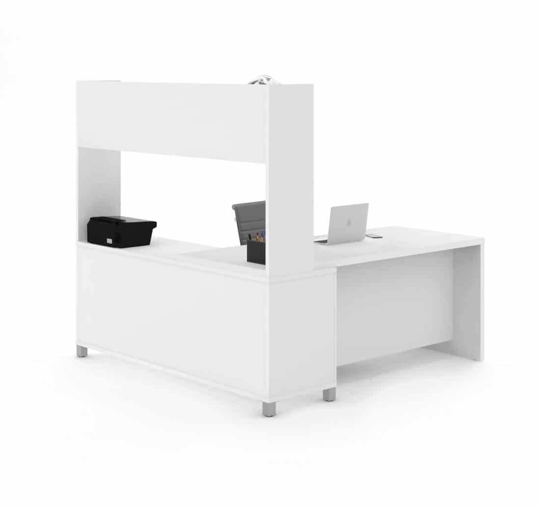 Bestar Kit Bureau-L Pro-Linea blanc