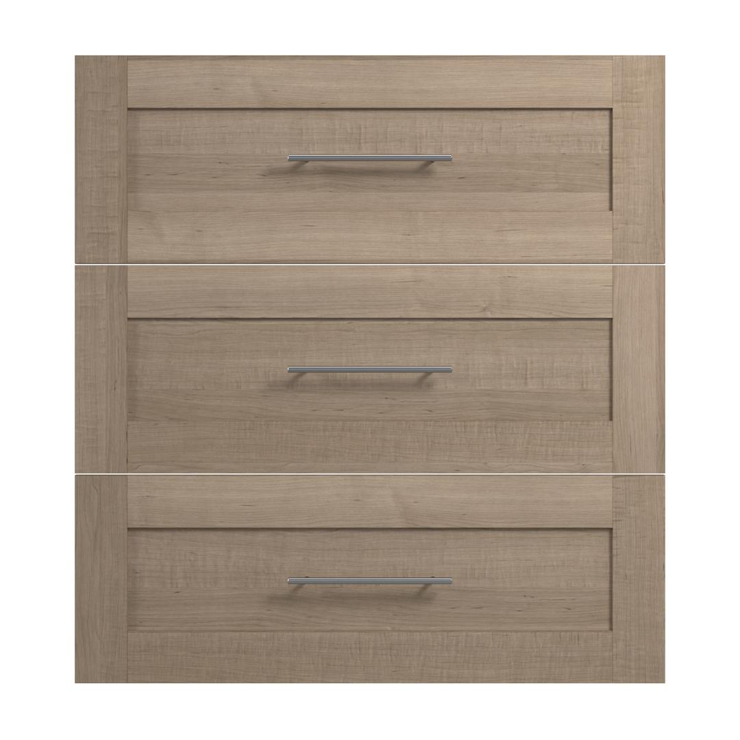 Bestar Versatile 25 Engineered Wood 3-Drawer Set for Organizer in Platinum Gray - 40170-000071