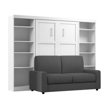 Full Murphy Bed, two Storage Units and a Sofa