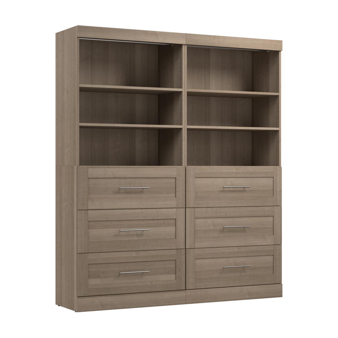 72W Closet Organizer with Drawers