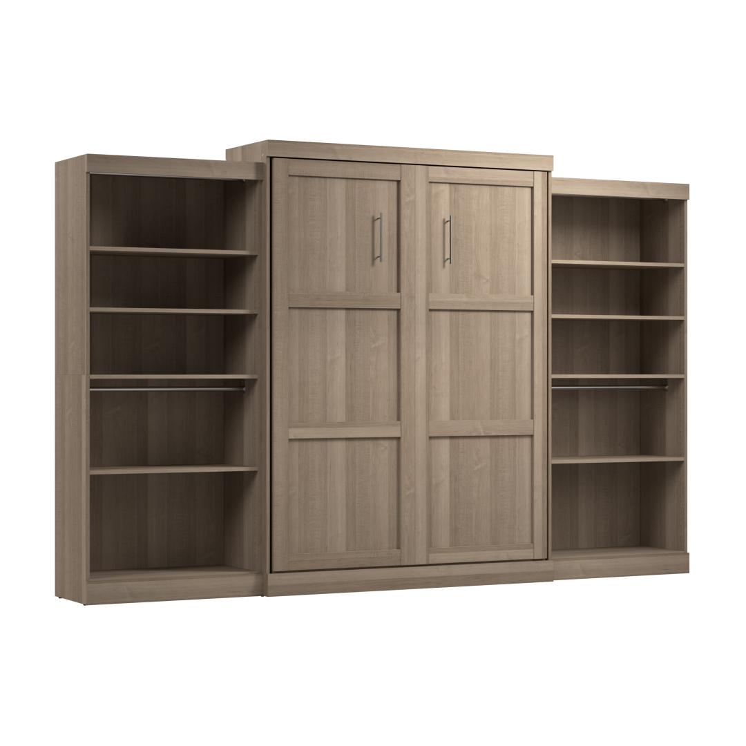 Queen Murphy Bed with 2 Shelving Units (137W)