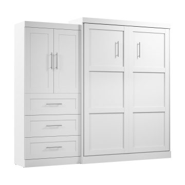 Grand lit escamotable et armoire avec tiroirs (101L)