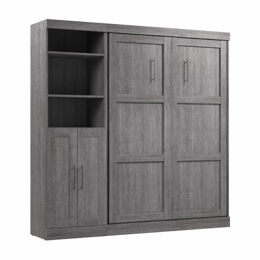 Full Murphy Bed and Closet Organizer with Doors (84W)