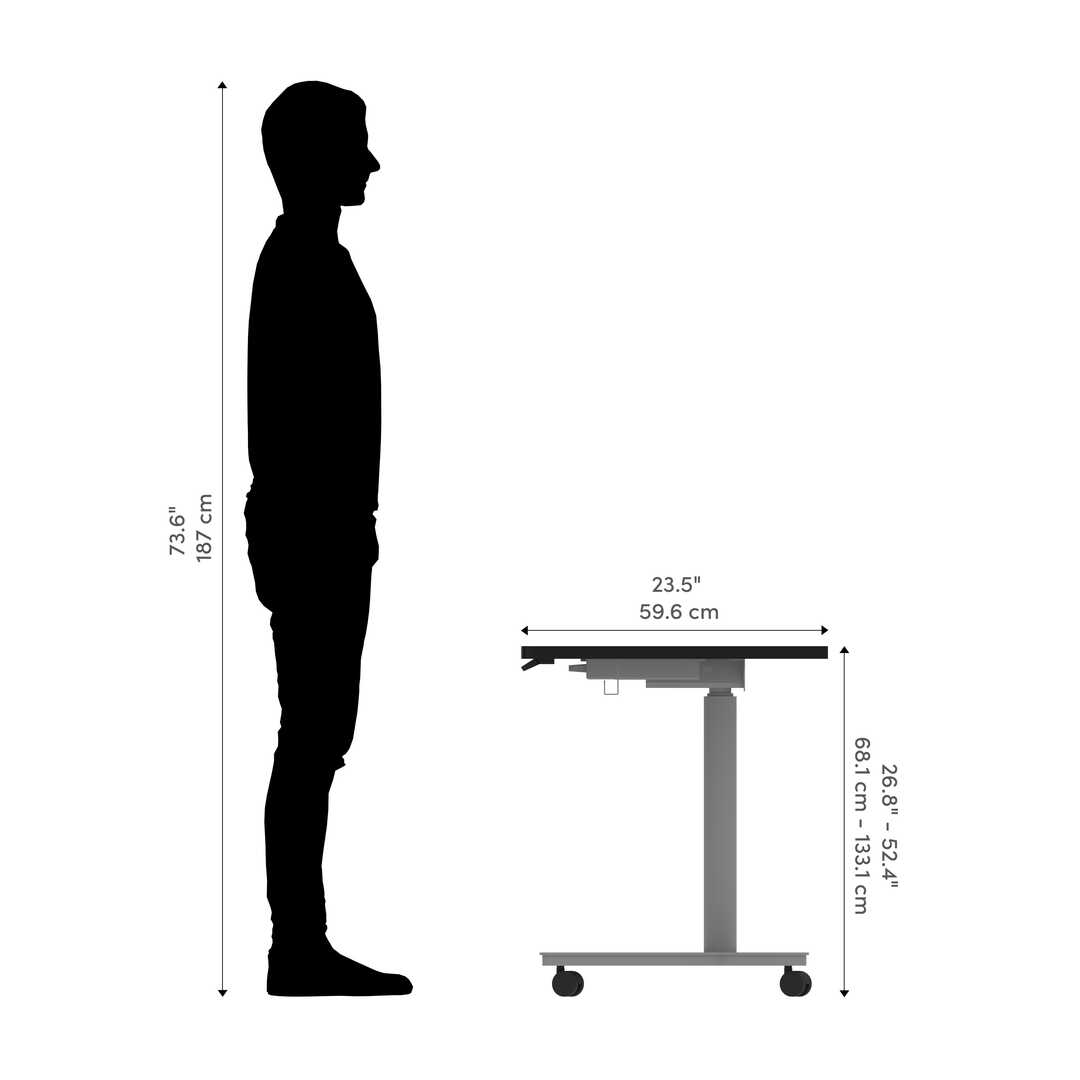 36W x 24D Small Standing Desk